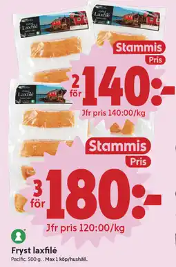 ICA Nära Pacific Fryst laxfilé erbjuda