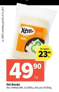 Coop Extra Ost Gouda erbjuda