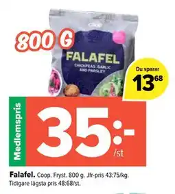 Coop Extra Falafel, Medlemspris erbjuda