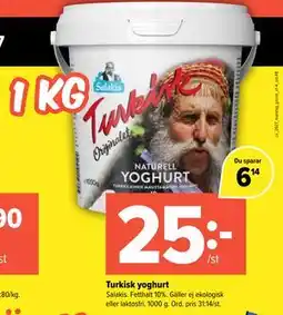 Coop Extra Turkisk yoghurt erbjuda