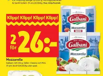 ICA Supermarket MOZZARELLA erbjuda