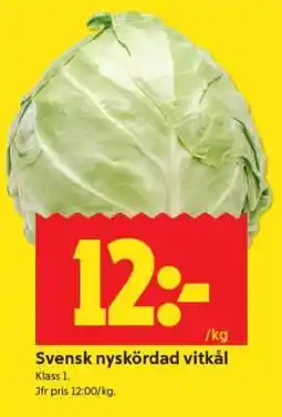 ICA Supermarket Svensk nyskördad vitkål erbjuda