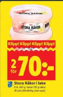 ICA Supermarket STORA RÄKOR I LAKE erbjuda