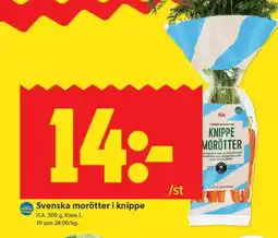 ICA Supermarket Svenska morötter i knippe erbjuda