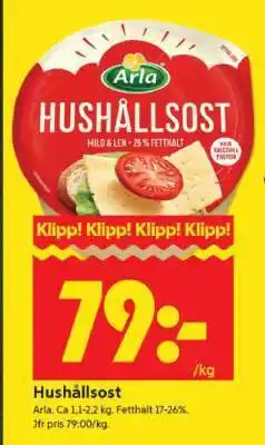 ICA Supermarket Hushållsost erbjuda
