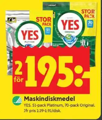 ICA Supermarket MASKINDISKMEDEL erbjuda