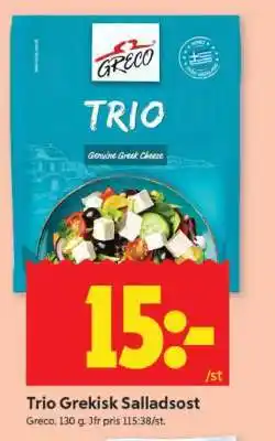 ICA Supermarket Trio Grekisk Salladsost erbjuda