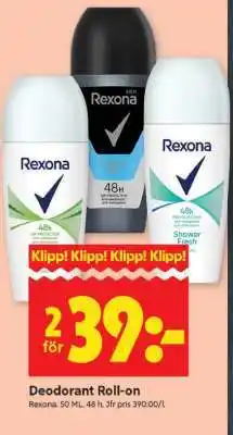 ICA Supermarket DEODORANT ROLL-ON erbjuda