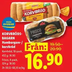 Lidl KORVBRÖDS-BAGARN Hamburge-/korvbröd erbjuda