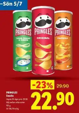 Lidl Pringles erbjuda