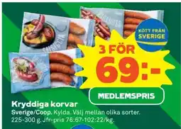 Stora Coop Kryddiga Korvar erbjuda