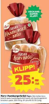 Coop Korv-, Hamburgerbröd erbjuda