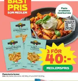 Coop Pasta Korta Former erbjuda