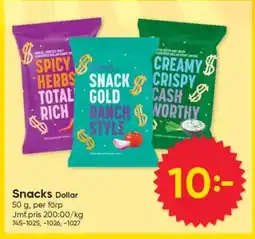 DollarStore Snacks Dollar erbjuda