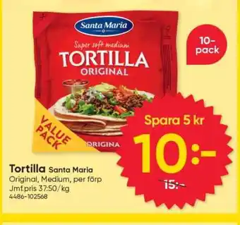DollarStore Tortilla Santa Maria erbjuda