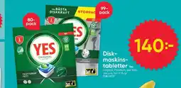 DollarStore Diskmaskinstabletter Yes erbjuda