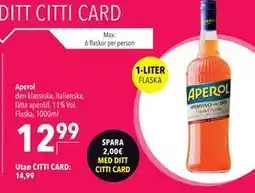 Citti Aperol, EUR 14.99, Medlemspris erbjuda