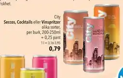 Citti City Seccos, Cocktails eller Vinspritzer, EUR 0.79 erbjuda