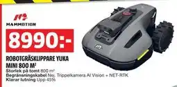 Bauhaus ROBOTGRÄSKLIPPARE YUKA MINI 800 M2 erbjuda
