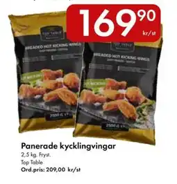 Snabbgross TOP TABLE Panerade kycklingvingar erbjuda