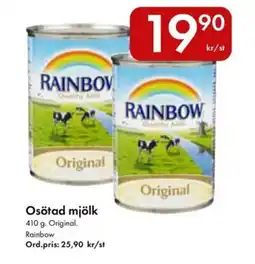 Snabbgross RAINBOW Osötad mjölk erbjuda