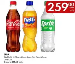 Snabbgross Coca Cola, Fanta & Sprite Läsk erbjuda