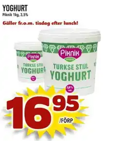 Din Mat Piknik Yoghurt erbjuda