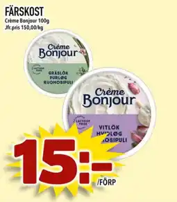 Din Mat Crème Bonjour Färskost erbjuda