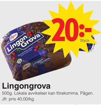 Matöppet Pågen Lingongrova erbjuda