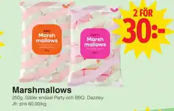 Matöppet Marshmallows erbjuda