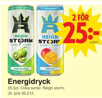 Matöppet Reign storm Energidryck erbjuda