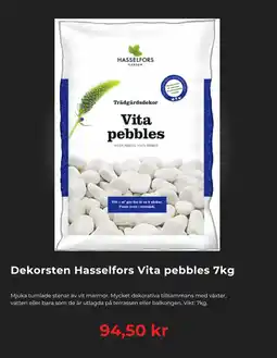 Granngården Dekorsten Hasselfors Vita pebbles erbjuda