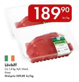 Snabbgross Prime Lövbiff erbjuda