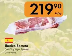 Snabbgross Iberico Secreto erbjuda