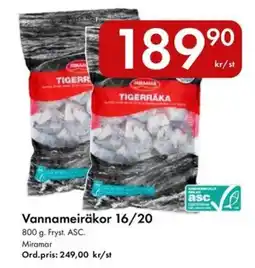 Snabbgross Miramar Vannameiräkor 16/20 erbjuda