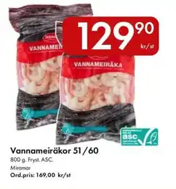 Snabbgross Miramar Vannameiräkor 51/60 erbjuda