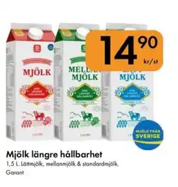 Snabbgross Garant Mjölk längre hållbarhet erbjuda