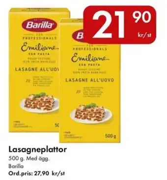 Snabbgross Barilla Lasagneplattor erbjuda