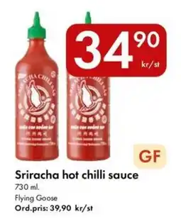 Snabbgross Flying Goose Sriracha hot chilli sauce erbjuda