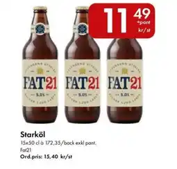 Snabbgross Fat21 Starköl erbjuda