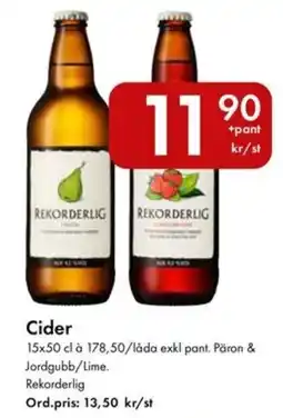 Snabbgross Rekorderlig Cider erbjuda
