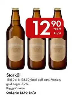 Snabbgross Bryggmästaren Starköl erbjuda