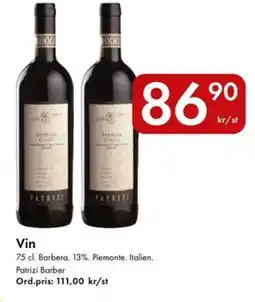 Snabbgross Patrizi Barber Vin erbjuda