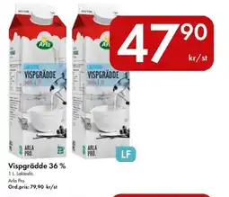Snabbgross Arla Vispgrädde 36% erbjuda