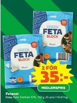 Stora Coop Fetaost, Medlemspris erbjuda