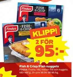 Stora Coop Fish & Crisp/Fish nuggets erbjuda