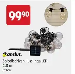 Jula Solcellsdriven ljusslinga LED 2,8 m erbjuda