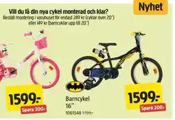 Jula Barncykel 16” erbjuda