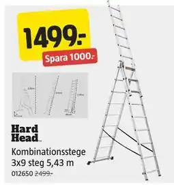 Jula Kombinationsstege 3x9 steg 5,43 m erbjuda