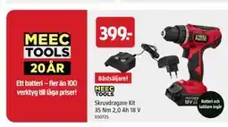 Jula Skruvdragare Kit 35 Nm 2,0 Ah 18 V erbjuda